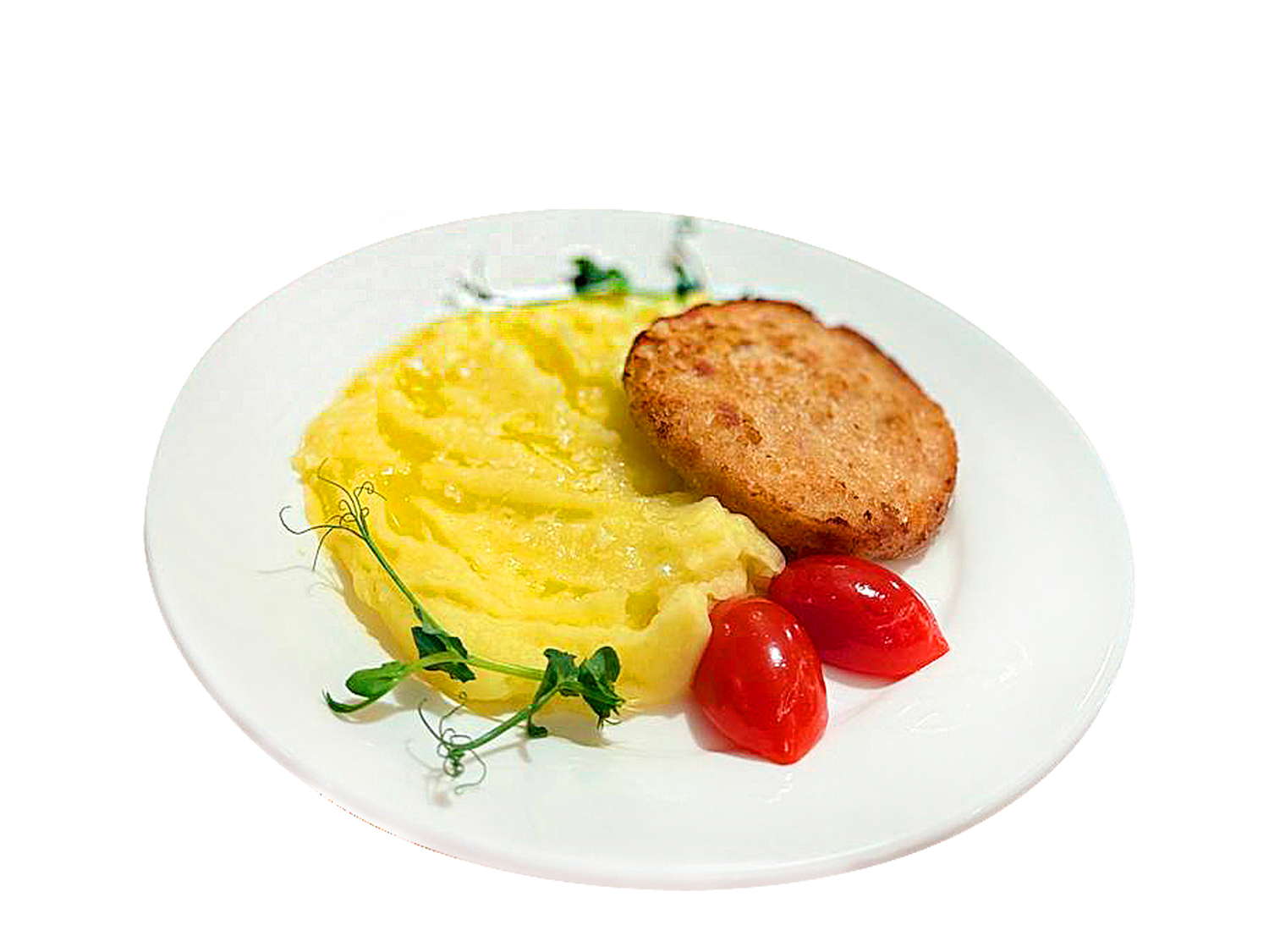 Куриная котлета с картофельным пюре Куриная котлета с картофельным пюре